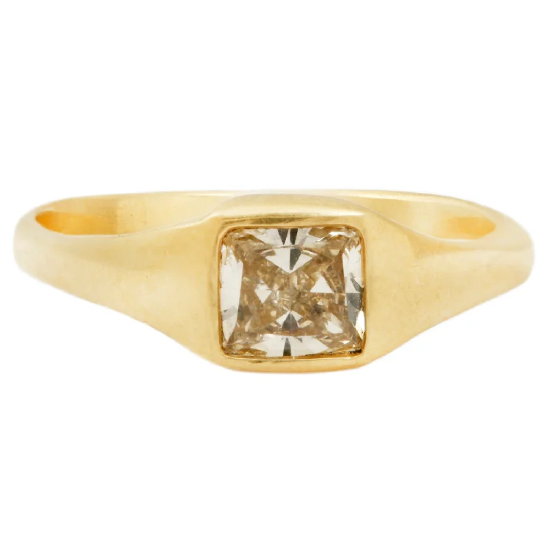 Square Diamond Swell Ring