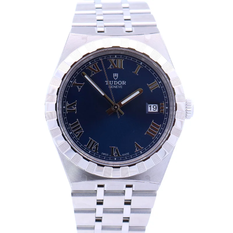 Customizable Watch Band-Tudor Royal 38mm Blue Dial Watch Ref# 28500