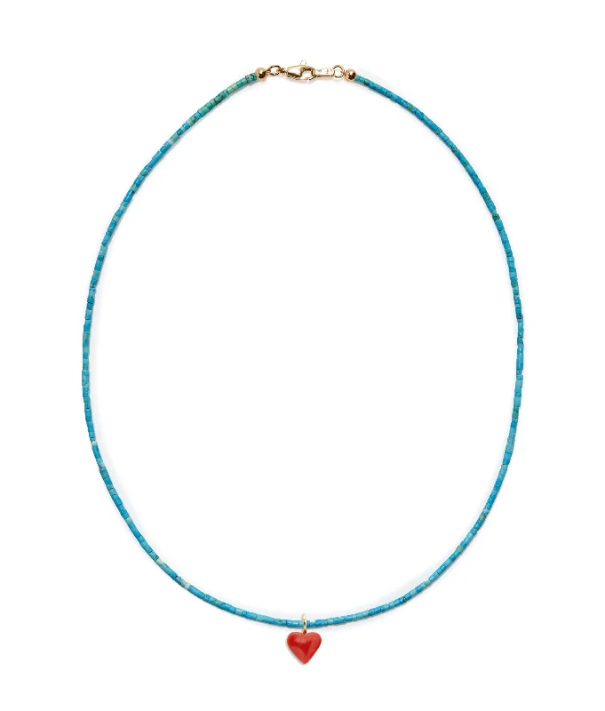 Long Chain Necklace-Fine Mood Charm Necklace in L.A. Love