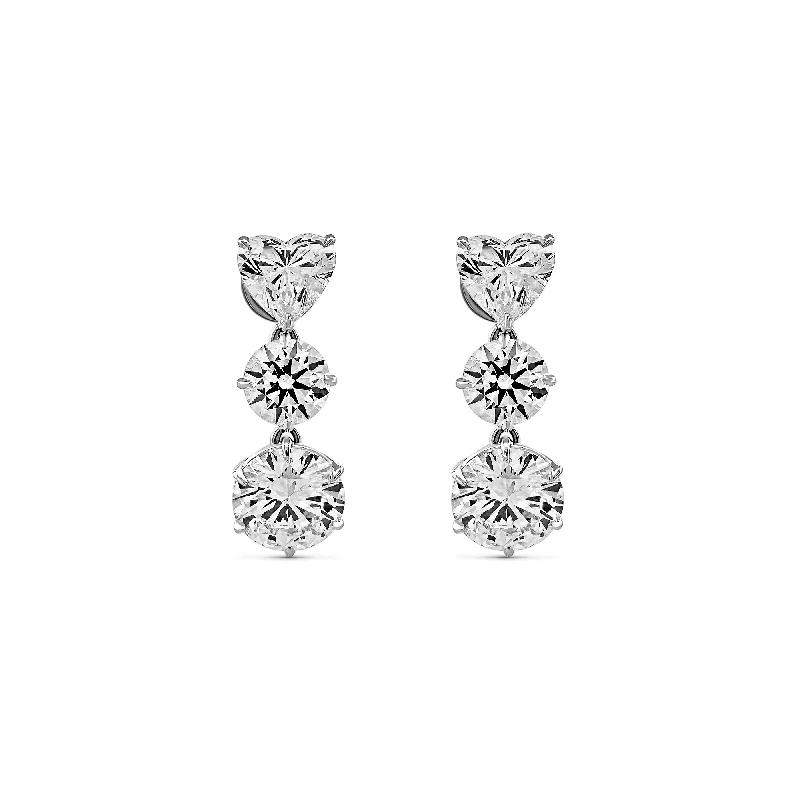 Stud Earrings with Gemstones-Diamond Earrings 15.97 cts TW