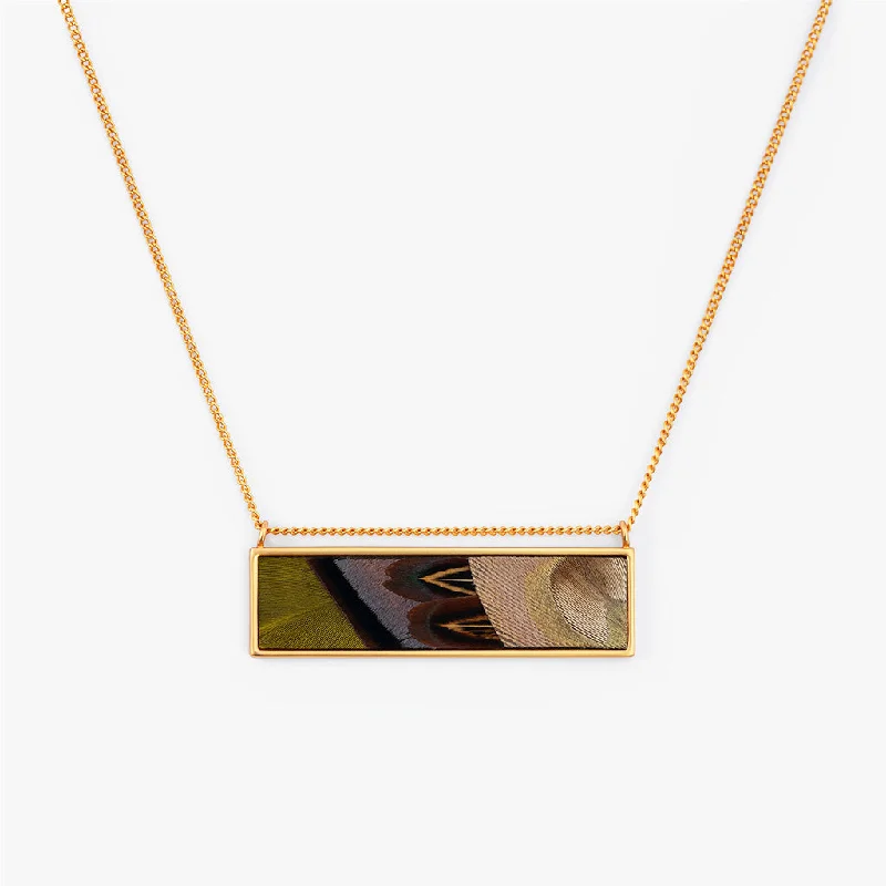 Custom Gold Necklace-Greys Bar Necklace