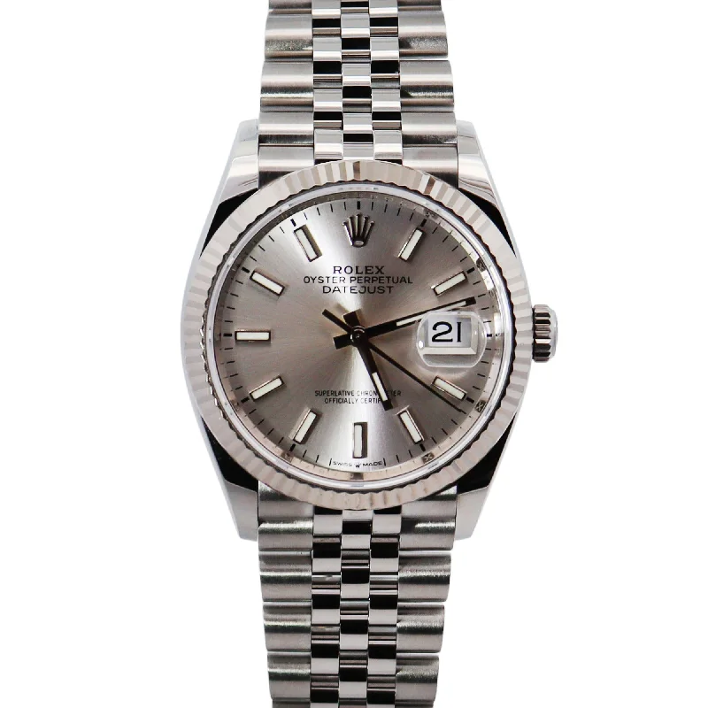 Women's Fashion Watch-Rolex Datejust 36mm Silver Dial Watch Ref# 126234