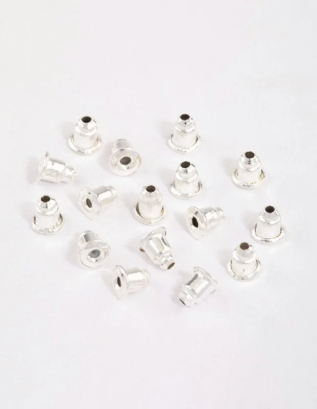 Modern Chandelier Earrings-Silver Earring Backs 16-Pack