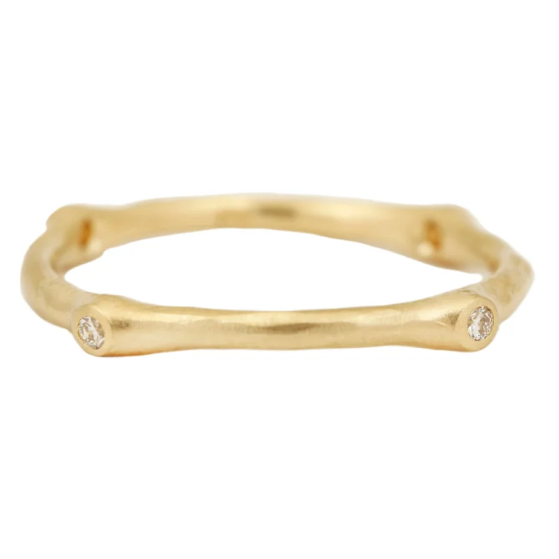 Petite White Diamond Stacking Ring