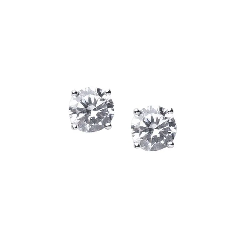 Simple Crystal Earrings-Classic Pierced Stud Earrings