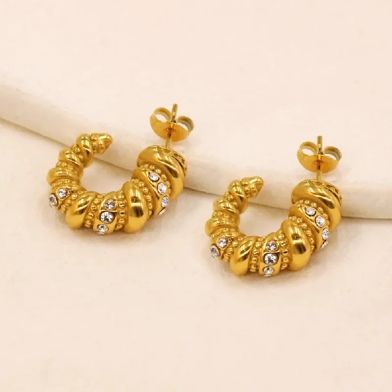 Ys814 Gold Earrings