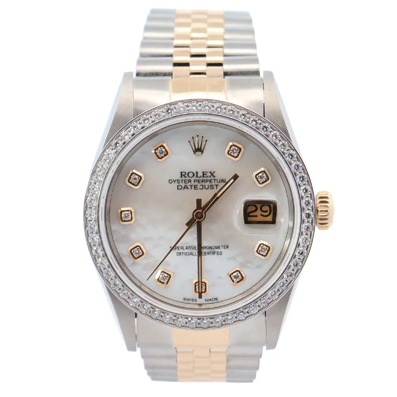 Digital Wristwatch for Women-Rolex Datejust 36mm MOP Dial Watch Ref# 16013