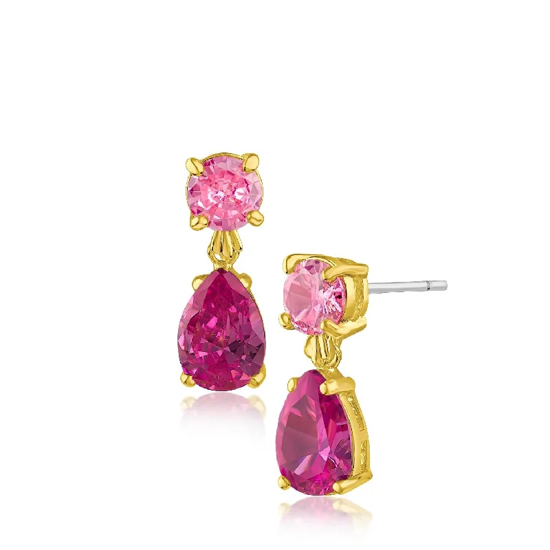 Luxury Designer Earrings-Delicate Pink Sapphire Drop Earrings