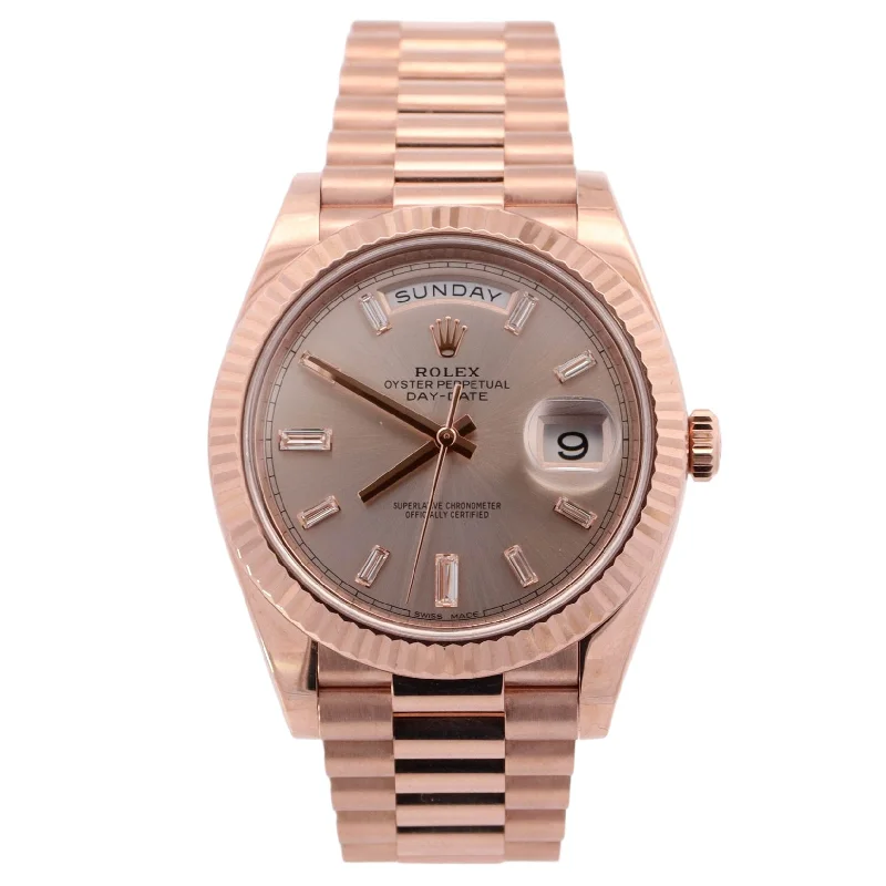 Elegant Women’s Watch with Date Display-Rolex Day-Date 40mm Sundust Dial Watch Ref# 228235