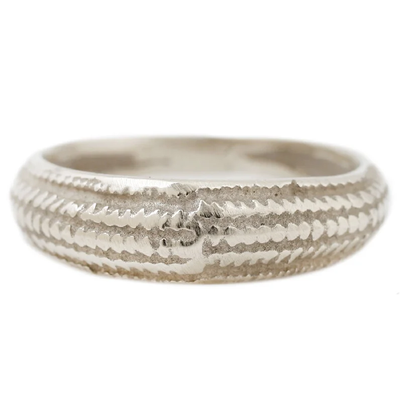 White Gold Seashell Ring