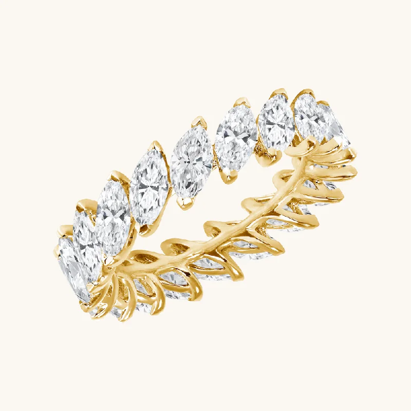 Diagonal Diamond Marquise Band