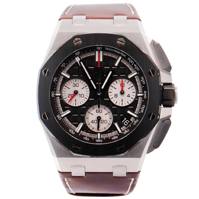 Skeleton Watch for Men-Audemars Piguet Royal Oak 43mm Black Dial Watch Ref# 26420SO.OO.A002CA.01