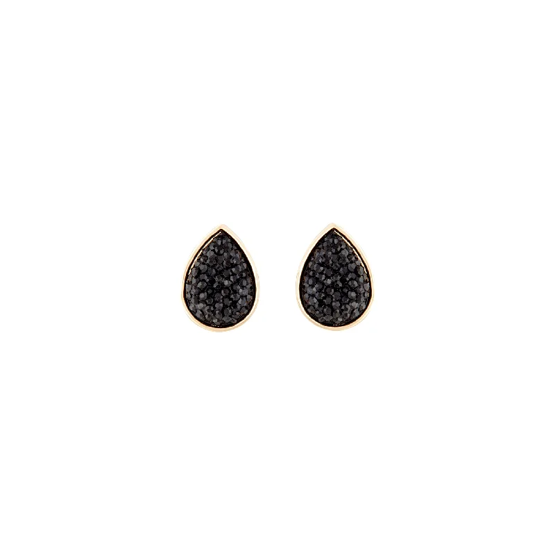 Star Shaped Earrings-Black Teardrop Jelly Stud Earrings