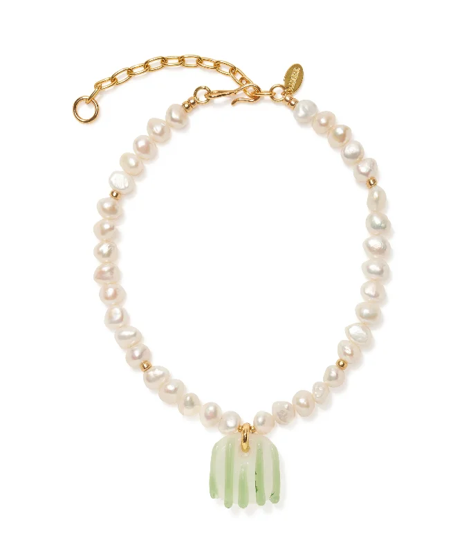 Luxury Crystal Necklace-Marine Glass Necklace