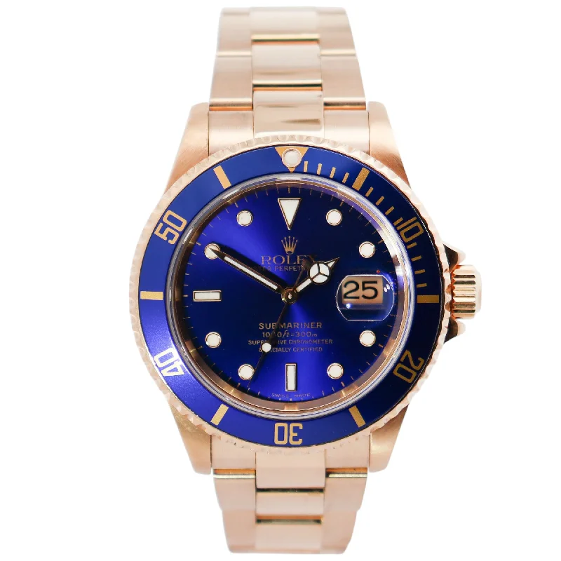 Women’s Trendy Digital Watch-Rolex Submariner 40mm Blue Dial Watch Ref# 16618