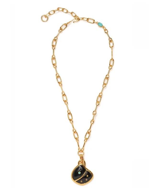 Long Diamond Necklace-Agate Shell Pendant Necklace