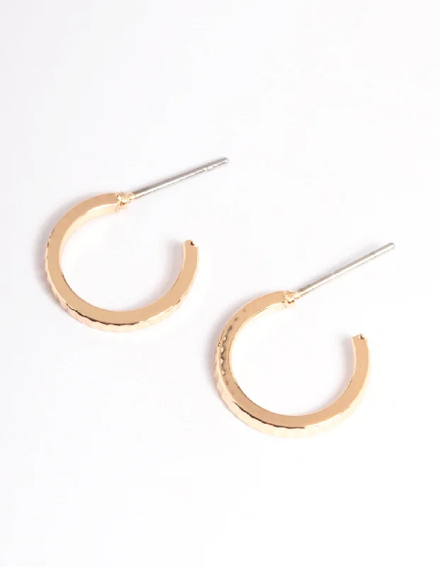 Long Dangle Hoop Earrings-Gold Fine Line Huggie Earrings