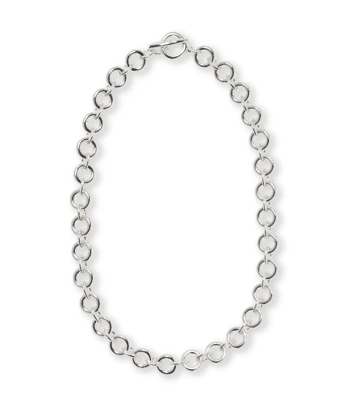 Silver Double Layer Necklace-Mood Necklace in Silver