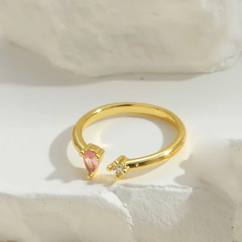 Pink Zircon Ring