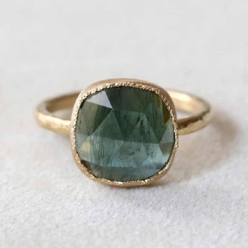 5.09ct Blue Green Tourmaline Ring