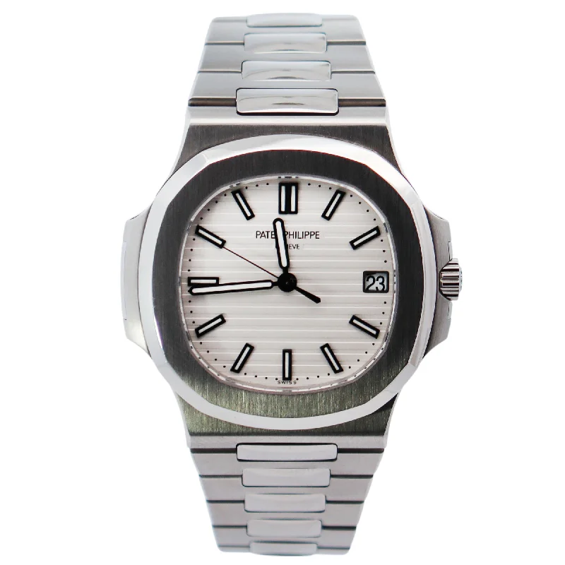 Men’s Waterproof Digital Watch-Patek Philippe Nautilus 40mm White Dial Watch Ref# 5711/1A-011