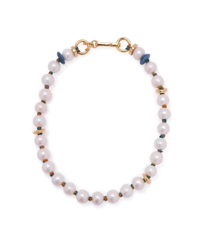 Layered Crystal Pendant Necklace-Pacifica Pearl Collar