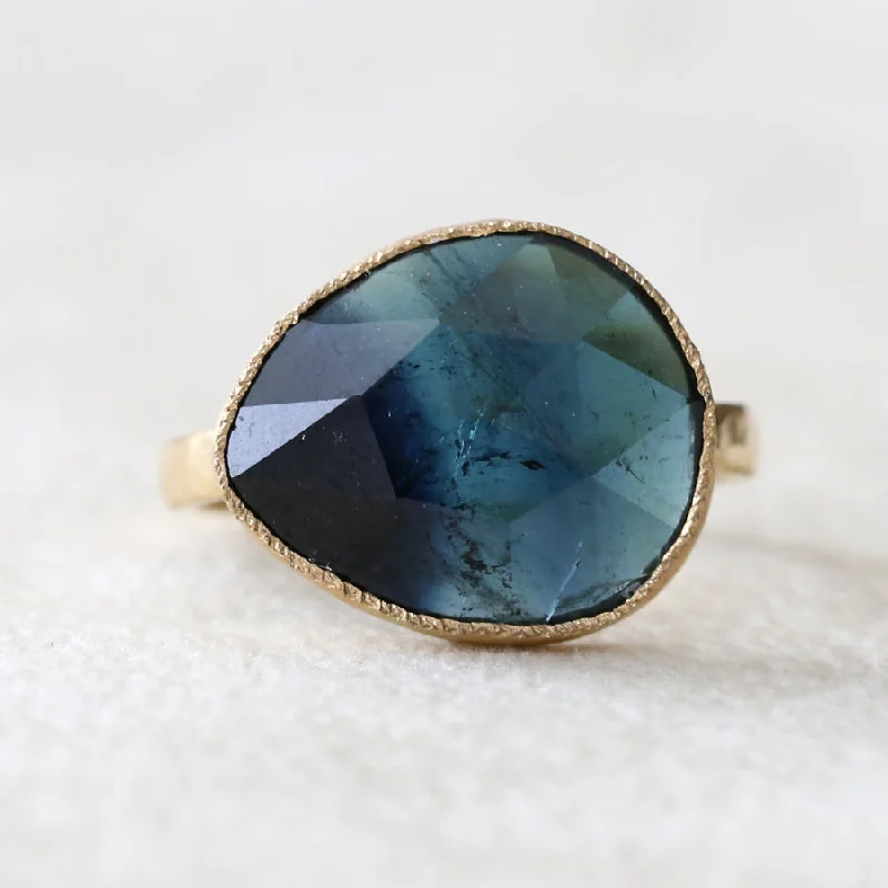 6.55ct Blue Tourmaline Ring