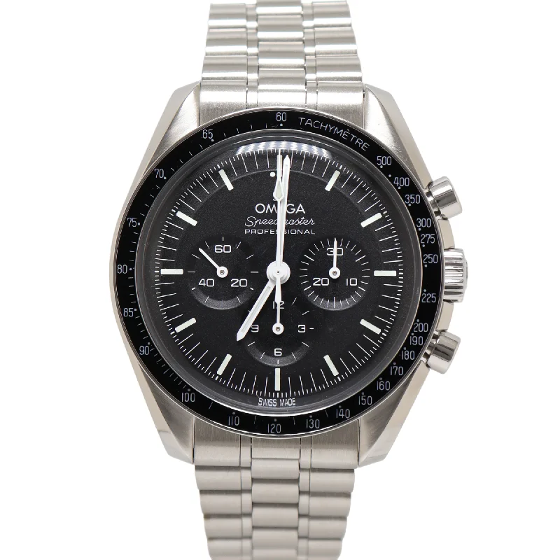 Sports Watch with Compass for Men-Omega Speedmaster 42mm Black Dial Ref# 310.30.42.50.01.001