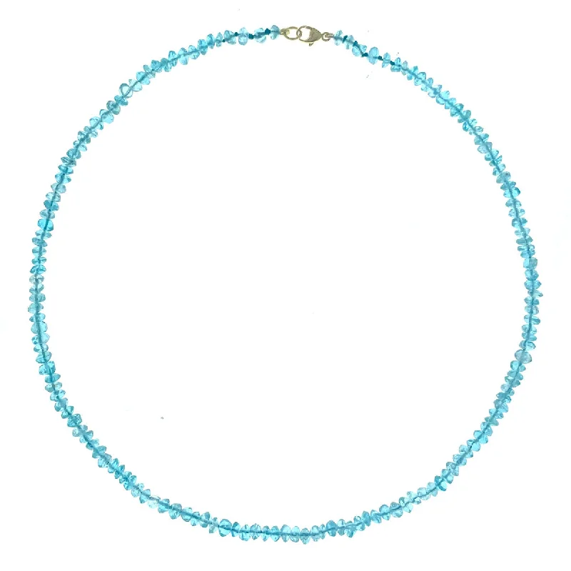 Adjustable Crystal Necklace-Beaded Mini Apatite Necklace