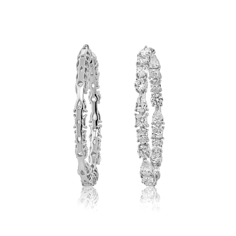 Simple Drop Earrings-Diamond Earrings 5.96 cts TW