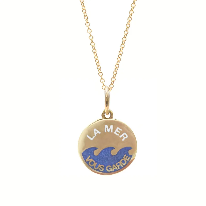 Multi-Chain Necklace-Enamel La Mer Vous Garde Necklace