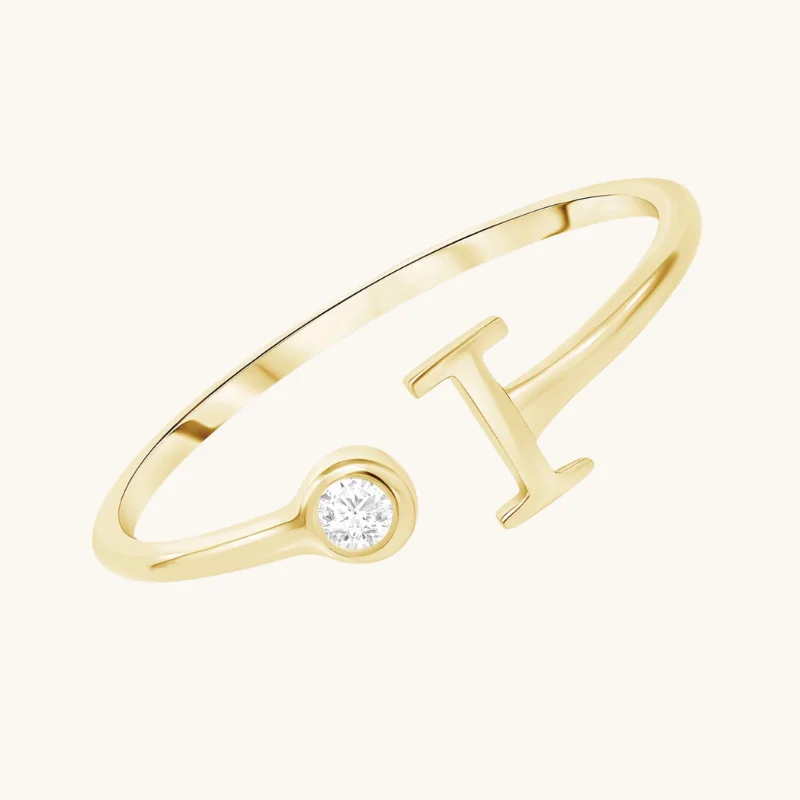 Diamond Initial Ring