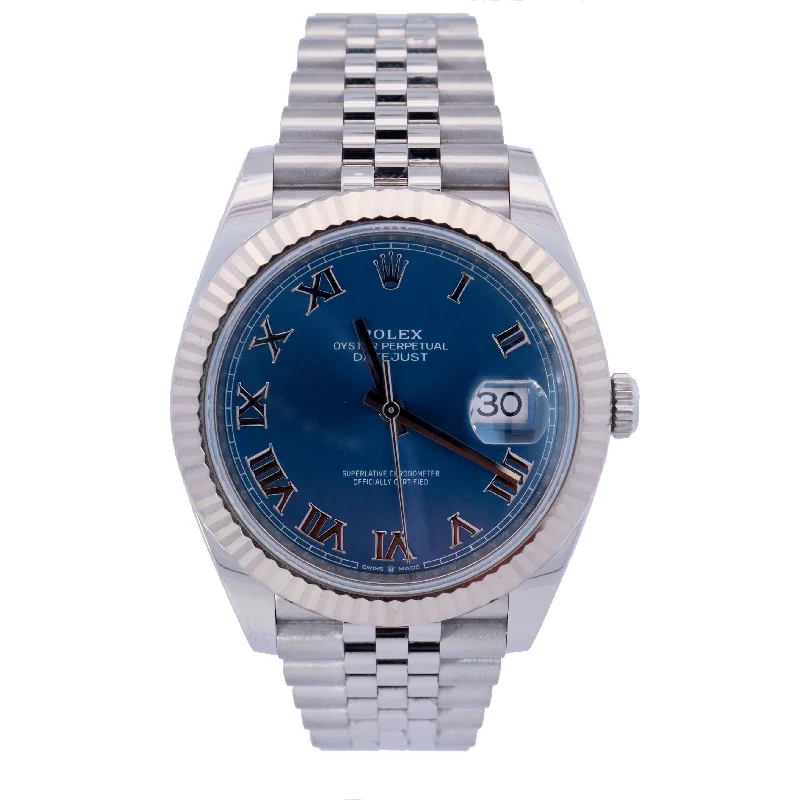 High-End Sports Watch for Men-Rolex Datejust 41mm Blue Dial Watch Ref# 126334