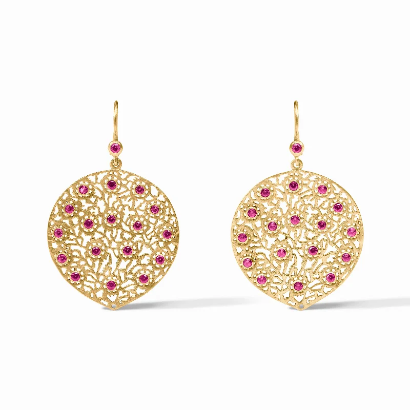 Gold-Plated Earrings-Peacock Earring