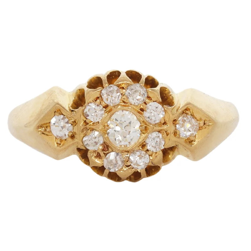 Victorian Diamond Cluster Ring