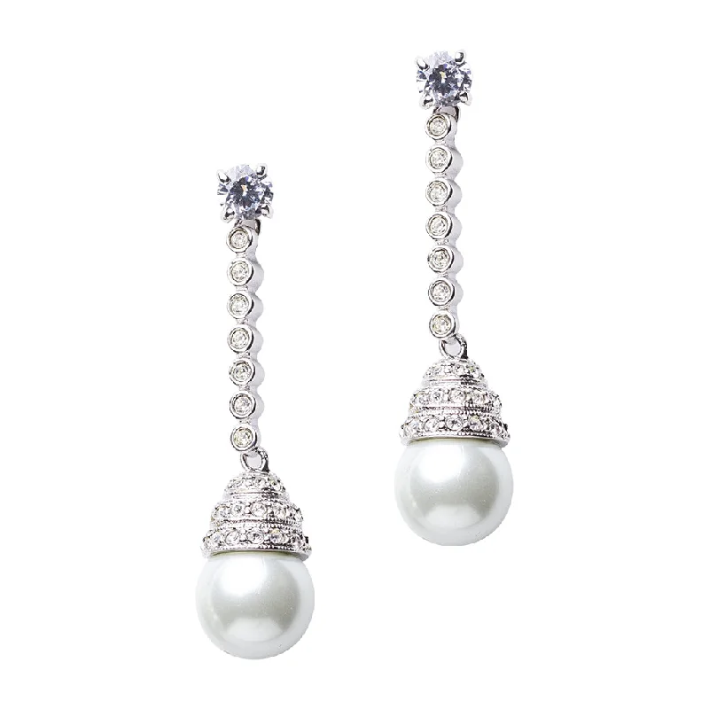 Trendy Statement Earrings-Freshwater Pearl Drop Earrings