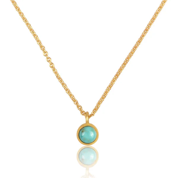 Bold Statement Necklace-Turquoise Dainty Pendant Necklace