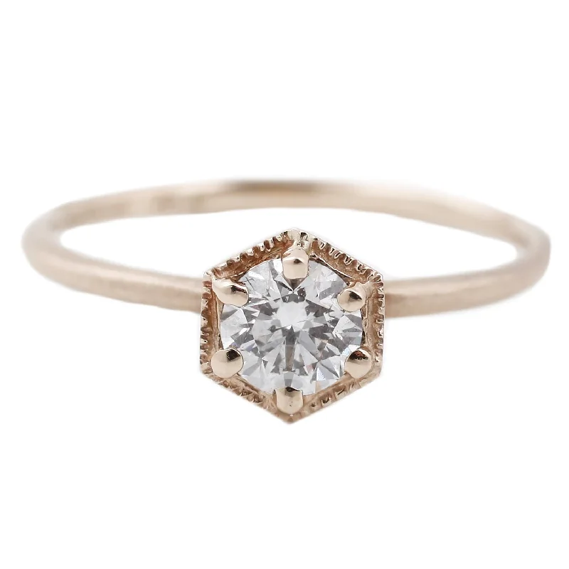 Hexagon Diamond Ring