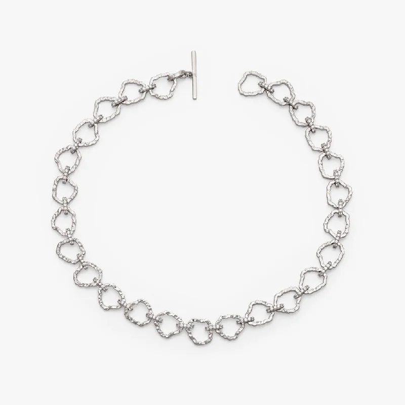 Layered Pearl Necklace-South of Broad Rhodium Plated Necklace