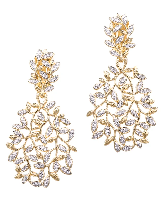 Luxury Chandelier Earrings-Grecian Pave Earrings