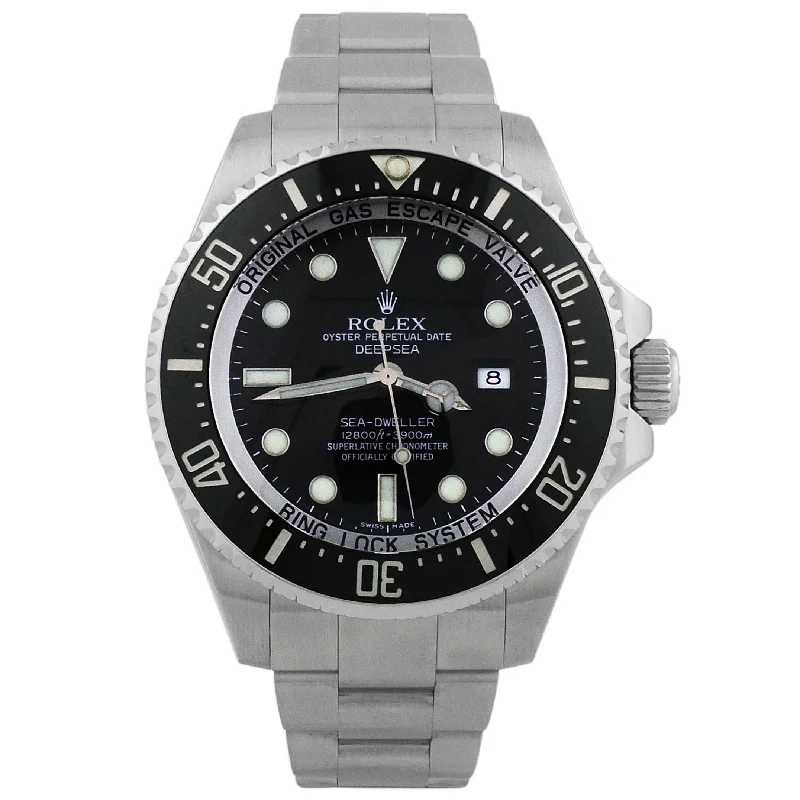 Solar Powered Watch-Rolex Sea-Dweller 44mm Black Dial Watch Ref# 126660