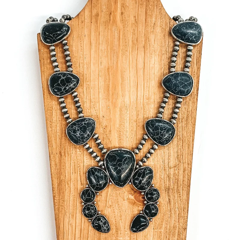 Statement Necklace-The Rodeo Queen Necklace in Black