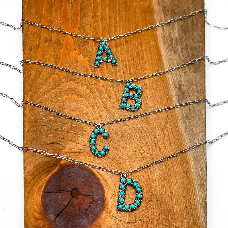 Classic Heart Necklace-Wear It Proud Initial Necklaces in Turquoise