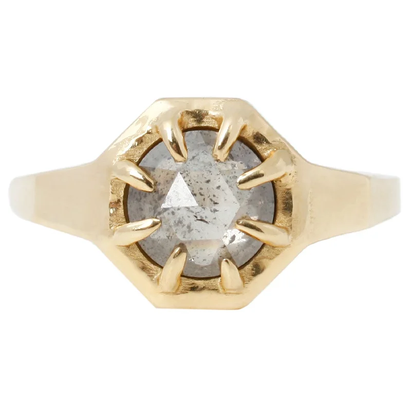 Octagon Solitaire Ring