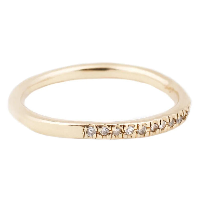 White Diamond Half Eternity Band