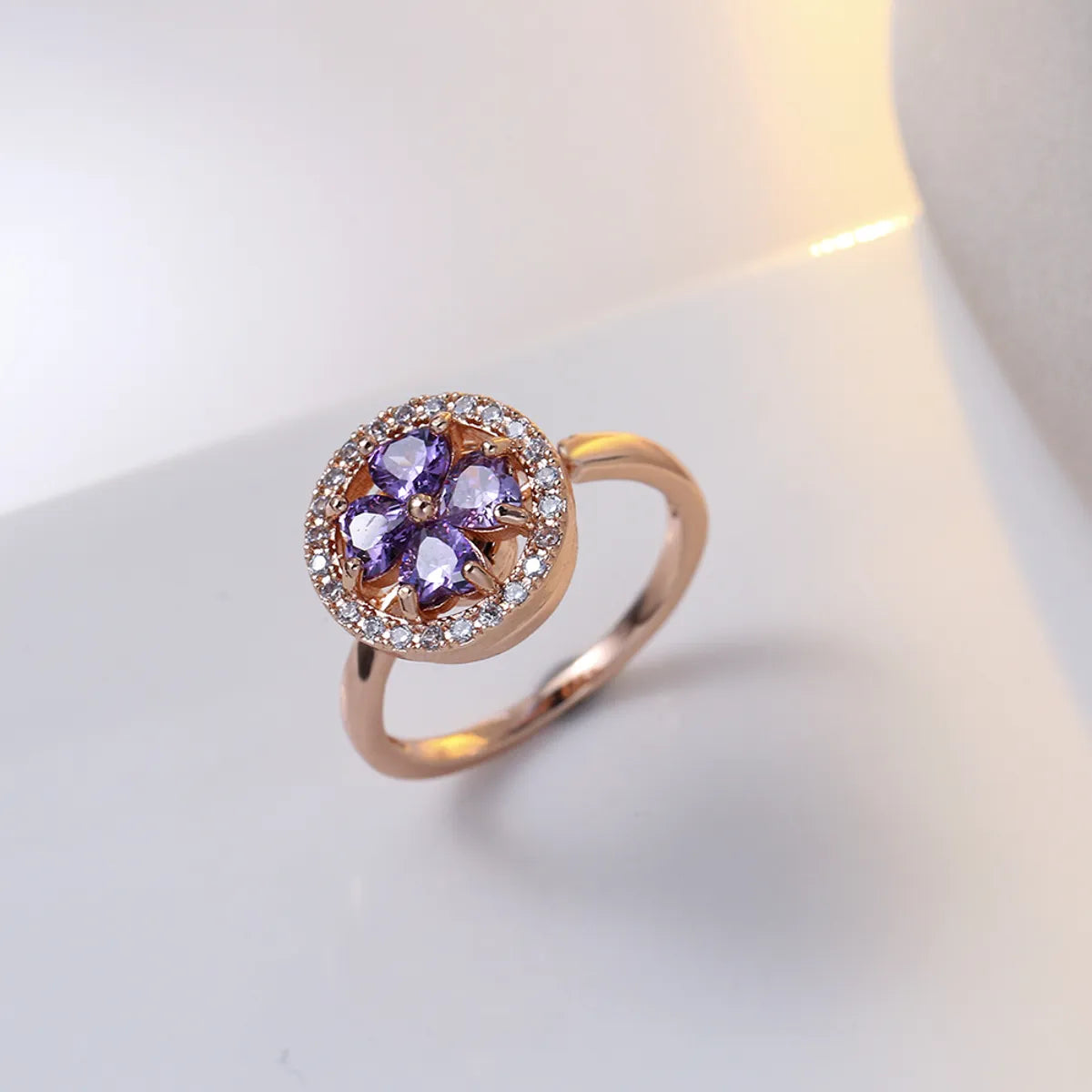 XL1502-95 Purple Flowers Spinning Ring