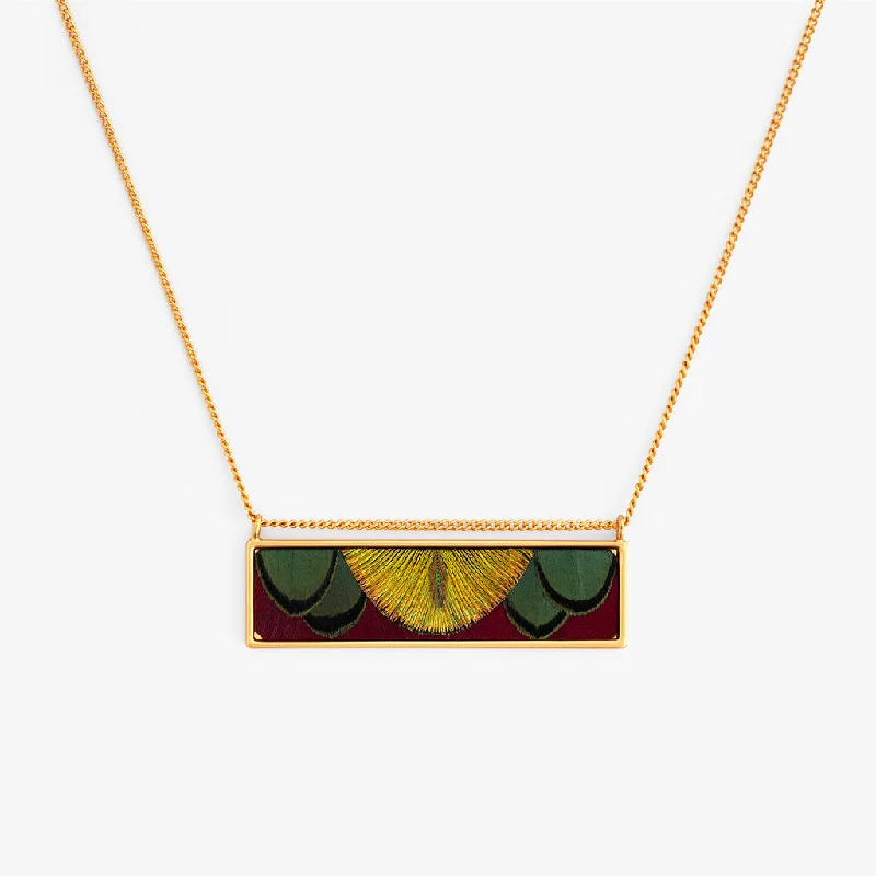 Chunky Gold Necklace-Popo Agie Bar Necklace