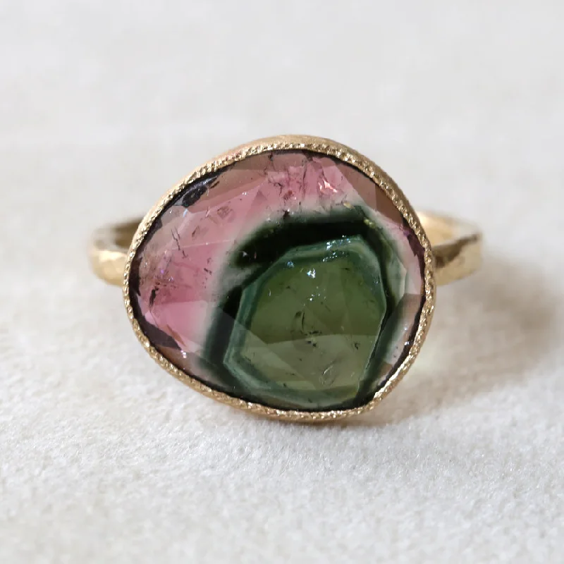 5.55ct Watermelon Tourmaline Ring