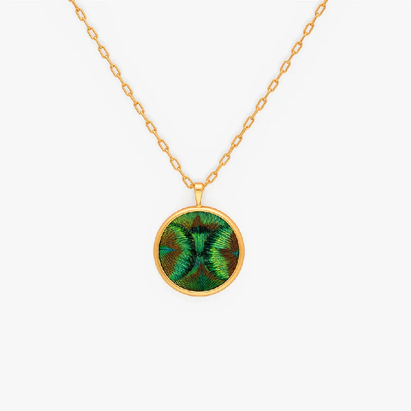 Long Chain Necklace-Verde Pendant Necklace