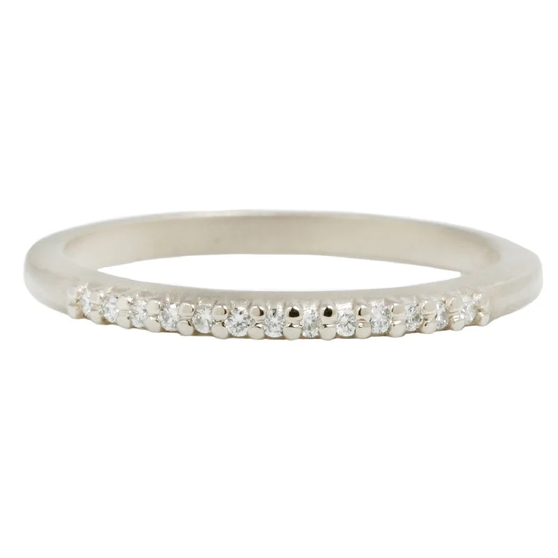 Slender Pavé Diamond Band